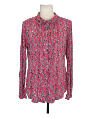 White Stuff pink leaf-print shirt